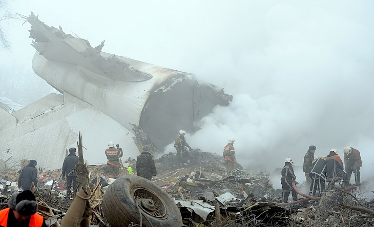 МАК завершил работу на месте авиационного происшествия Boeing 747-412 вблизи Бишкека