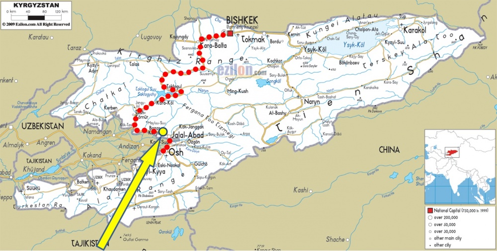 На апрель—май запланирована реабилитация дороги Бишкек — Ош