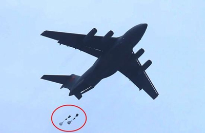 Министерство обороны Китая: тяжёлый военно-транспортный самолёт Y-20 используется в реальных боевых учениях