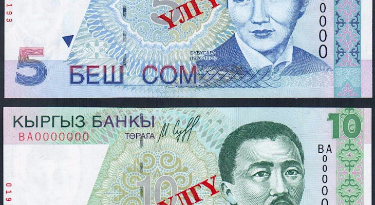 Купюры номиналом 5 и 10 сомов продают в интернете за 