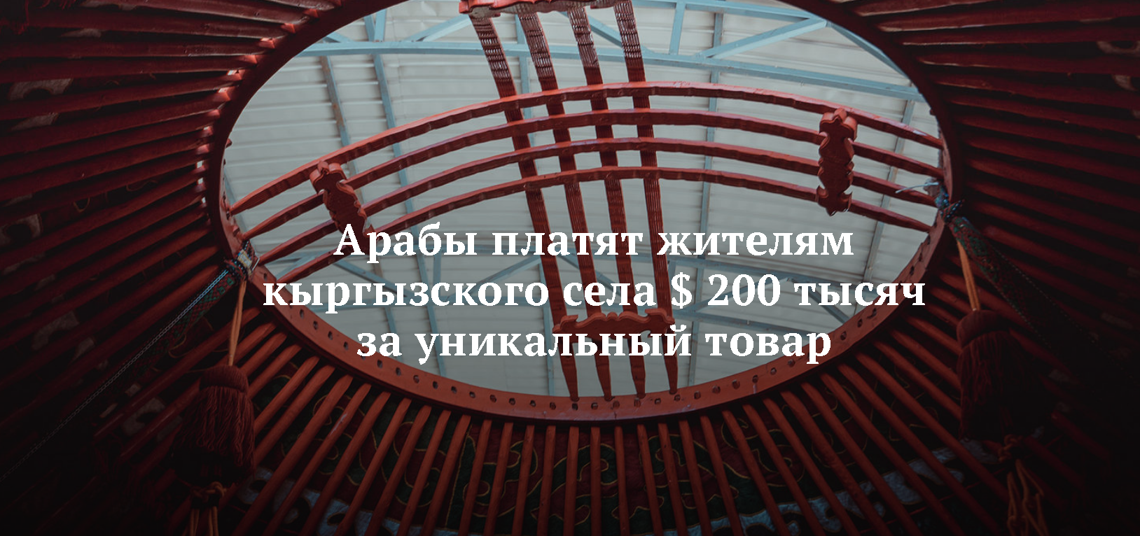 Арабы платят жителям кыргызского села $ 200 тысяч за уникальный товар