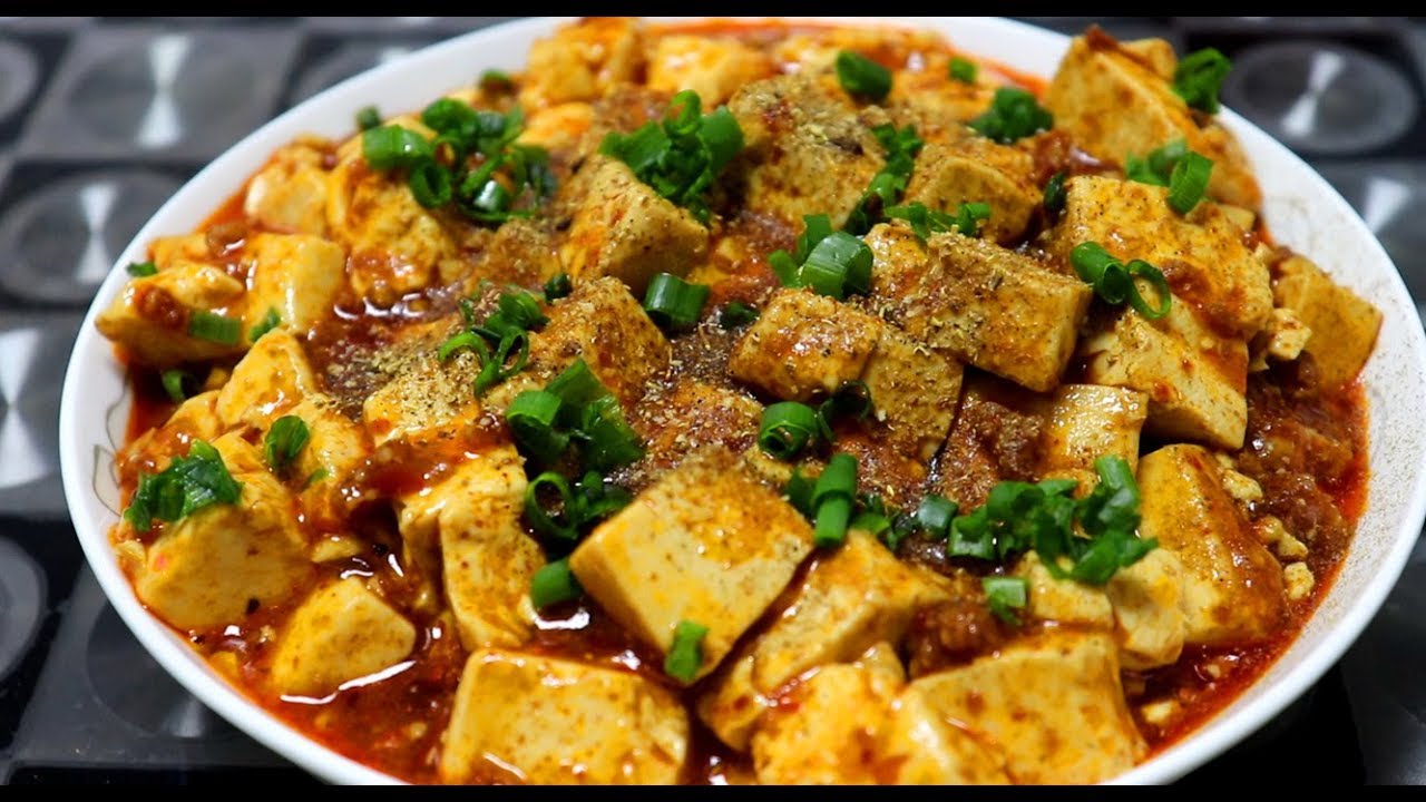 Китайское блюдо Mapo Doufu тофу, Mapo-тофу. Рецепт