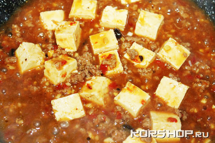 Китайское блюдо Mapo Doufu тофу, Mapo-тофу. Рецепт